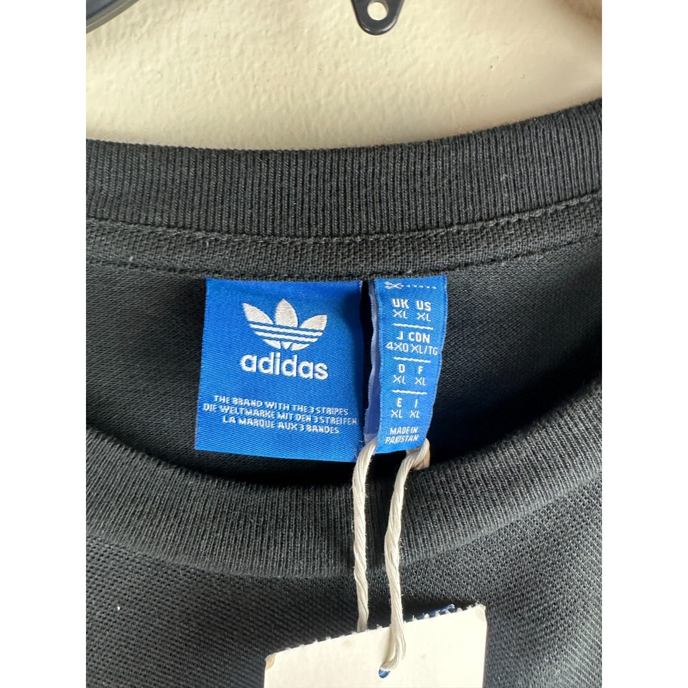 NEW Adidas Originals 3-Stripe Pique Long Sleeve T-Shirt Black BR2042 Men's XL - Picture 5 of 11